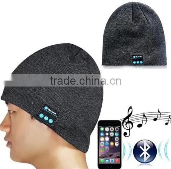 Smart Wearable Devices Stereo Magic Music Hat Sport Bluetooth Wireless Headset With Answer Call for IPhone SmartPhone
