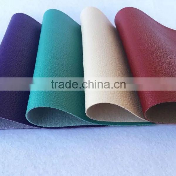 Embossed Litchi Synthetic PVC Leather High Quaker Imitation Leather for Car Seat Faux Leatherlity Thic photo-3