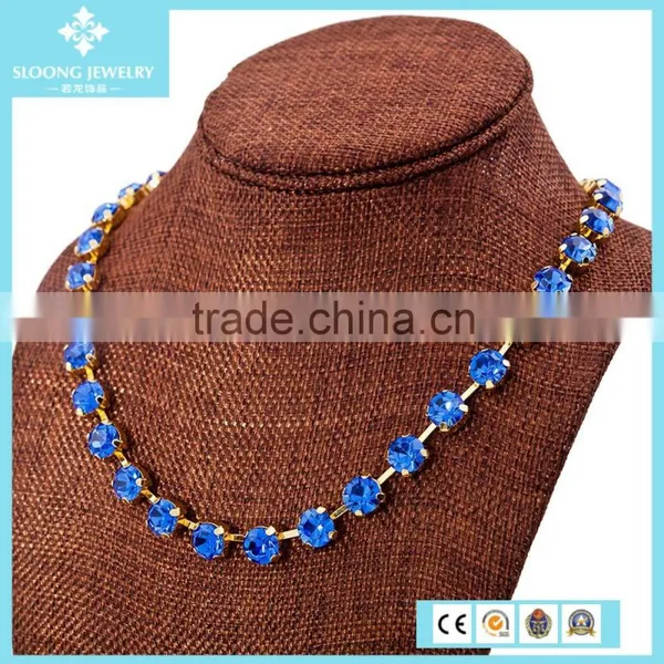 2015 Multicolor Crystal Chain Necklace Designs photo-2