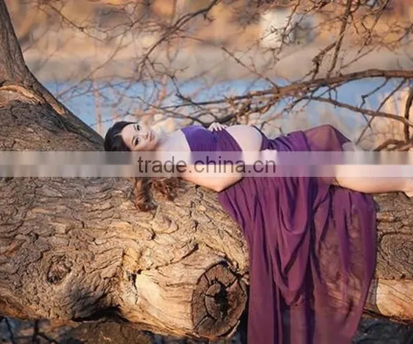 Fancy Photography Maternity Dress Pregnant Clothes Maxi Chiffon Dress photo-3