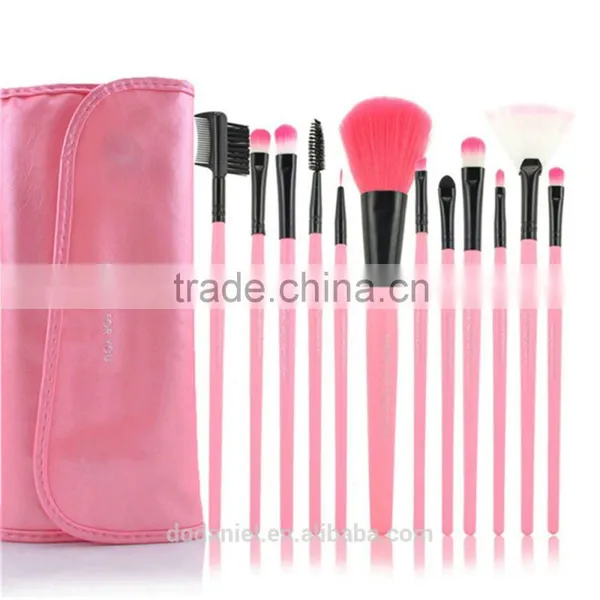 Beauty 18pcs Pink Brushes Makeup With Case High Quality Cosmetic BrushDongGuan Factory photo-2