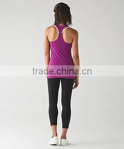 Custom Woman Yoga Gym Tank Top OEM Fabric Sublimation Sport Tank Top photo-2