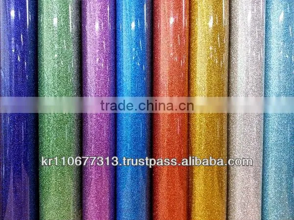 GIO-GLITTER / PU SPARKLING SHINY VINYL FOR TEXTILE HEAT TRANSFER FILM CAD PLOTTER CUT