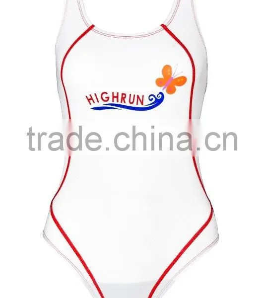 (Hot Selling)Lady's White Colour Beach Wear/Swim Wear/Swimming Wear