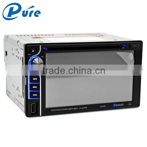 Hot Sale 6.2 Inch Double Din Touch Screen Car DVD Player Built in TV System/ FM Radio/ Amplifier With Bluetooth photo-3