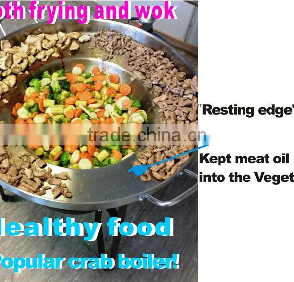 Both Frying and Wok Gas Boiler W/Stand, Great Wokpannne Stainless Steel Frying Wok,popular Crab Boiler photo-3