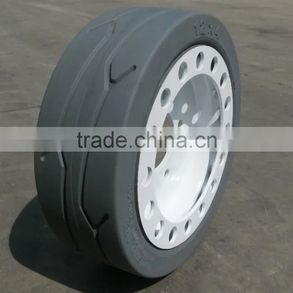 Scissor Lift Solid Tire Wheel Manufacturer China 10-16.5 12x4 323x100 photo-3