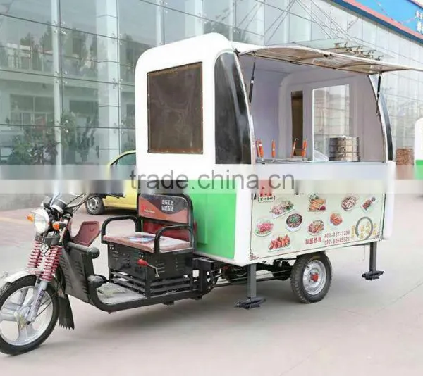 China Snack Sale Food Cart Three Sides Window Food Cart Towable Food Cart for Sale photo-2