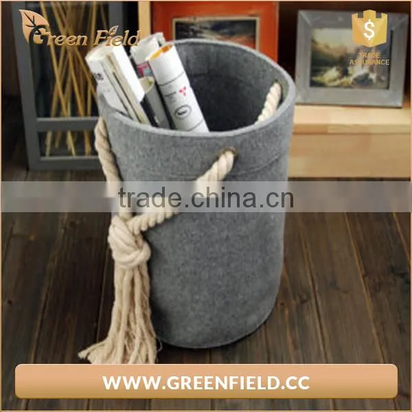 New Style Round Felt Storage Bag With Handles photo-3
