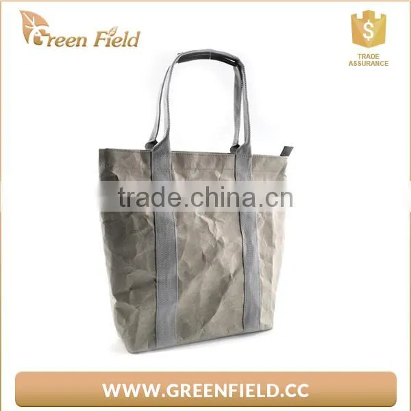 Vegan Paper Washable Recycled Bag Washable Kraft, Customized Washable Paper Hand Bag photo-3