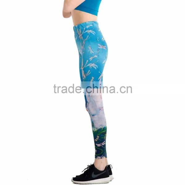 Amazon Best Saller Printed Women's Lightweight Printed Full Ankle Length Leggings for Summer(custom Logo) photo-2
