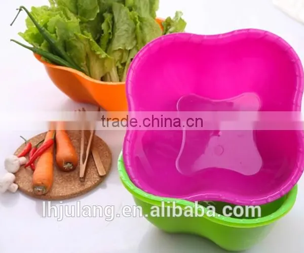 Plastic Vegetable Fruit Storage Basket for Kitchen,sink Kitchen Basket Washing Round Plastic Fruit Caddy Storage photo-3