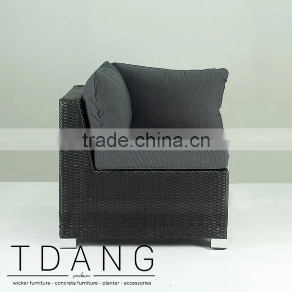 Kessler Wicker Sofa Corner With Cushion - Modulo Wicker Lounge Chair photo-2