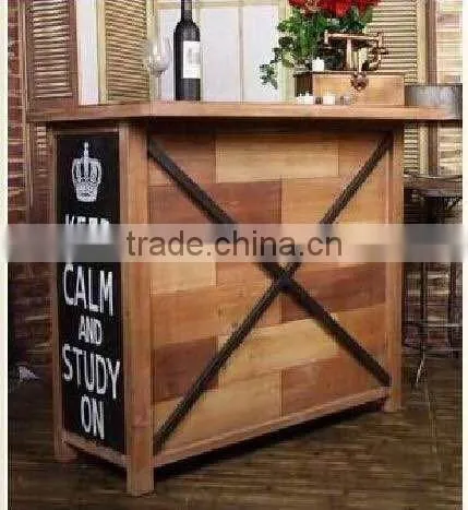New Solid Wood Vintage Cafe Western Restaurant Table and Chairs Combination Display Rack photo-2