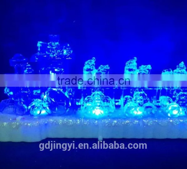 2015 Acrylic Train and Santa Heads Table Decoration With Led Light photo-3