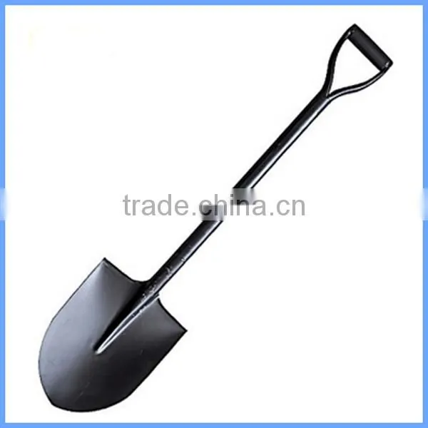 Round Pointed Steel Shovel With Wooden Handle photo-3