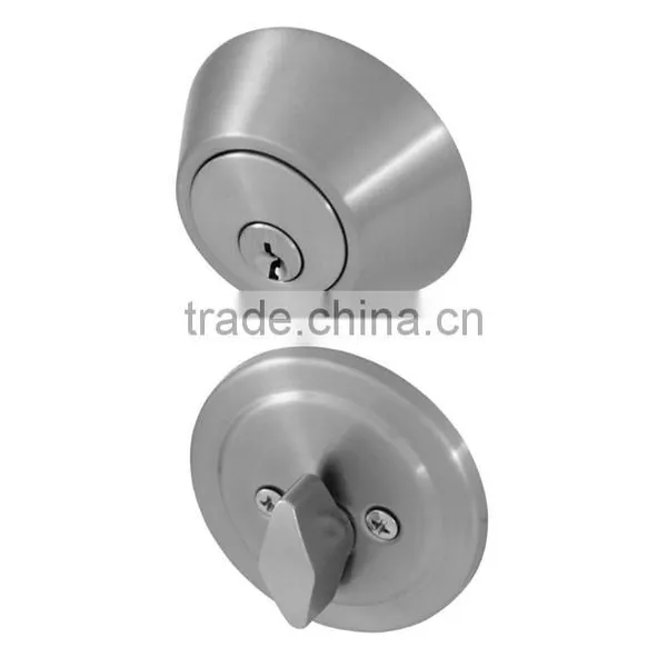 Stain Nickel Keyed Alike Entrance Tubular Lever Handle Door Lock, Stainless Steel Single Cylinder Deadbolt photo-3