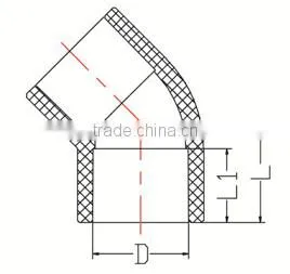 HIGH QUANLITY 45 DEG ELBOW OF PVC GB STANDARD PIPES & FITTINGS FOR WATER SUPPLY photo-2