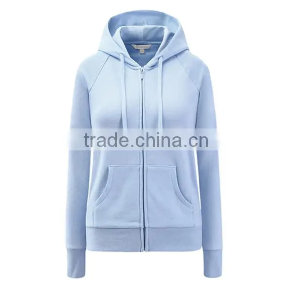 Women Thin Fleece Hoodies Plain Full Zip Hoodies photo-2