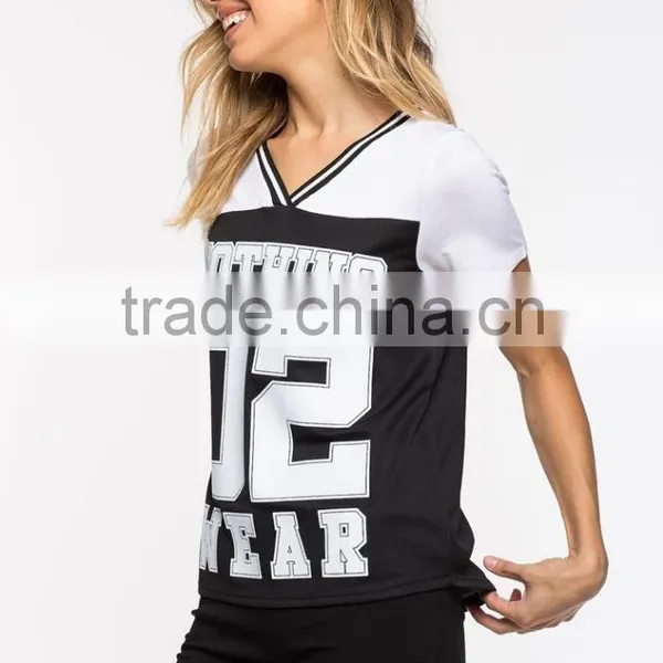 100% Cotton V Neck Sport t Shirt Wholesale China photo-2