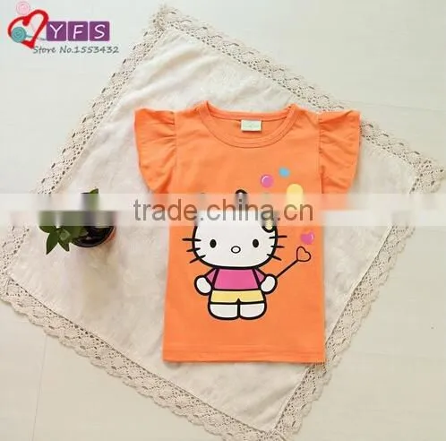 New Clever Baby Girls Hello Kitty Tshirt Children Kt Short Sleeve 100%Cotton T-shirt Tees Kids Summer Clothes photo-3