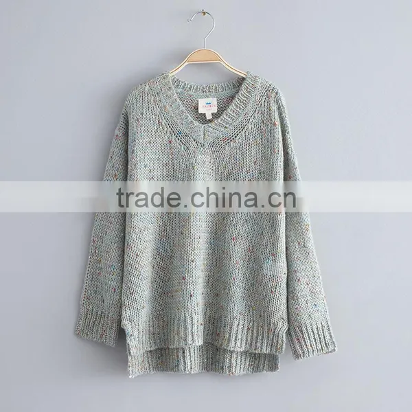 S32447W Big Girls Knit Sweaters Teenager Fashion Wool Blends Jumper Pullover 2017 Junior Autumn Sweater photo-3
