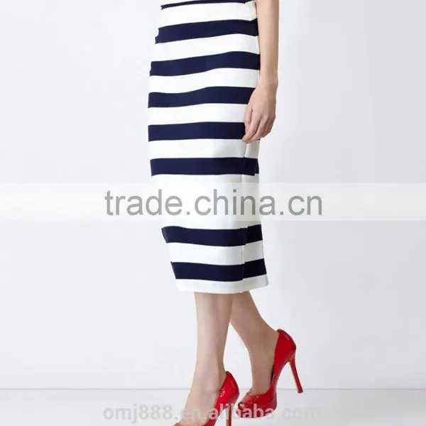 China Manufacturer Ladies Office Wear Stripe Skirt Style photo-2