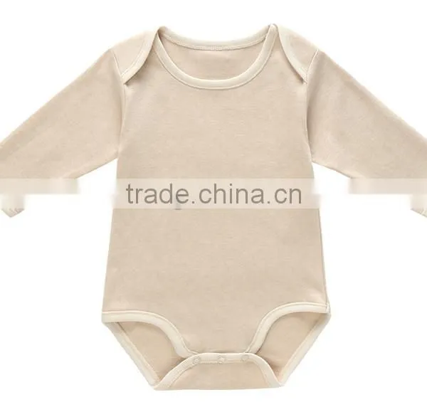 Wholesale 100% Organic Cotton Baby Romper Solid Strip Pattern Baby Newborn Bodysuit photo-2