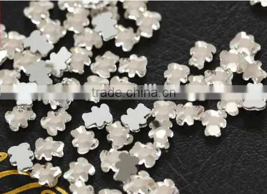 Clear White Flat Back Crystals Flatback Glass Bling Nail Rhinestone Nail Art photo-3