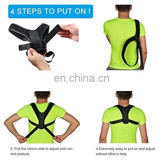 Widen Neoprene Clavicle Shoulder Back Support Belt Posture Corrector photo-5