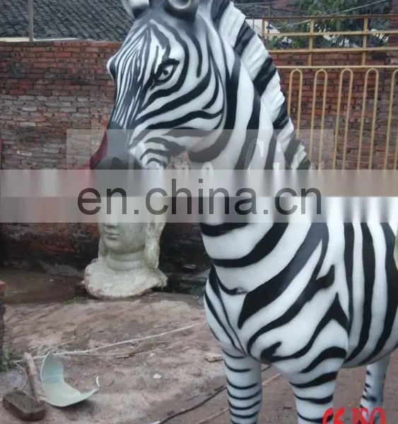 Artificial Fiberglass Cute Cartoon Animal Zebra Marty photo-2