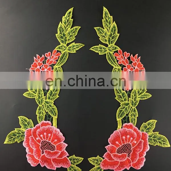 Wholesale Collars in Stock Embroidery Designs Flower Neck Lace Polyester Neck Design in Pair Collar Lace photo-6