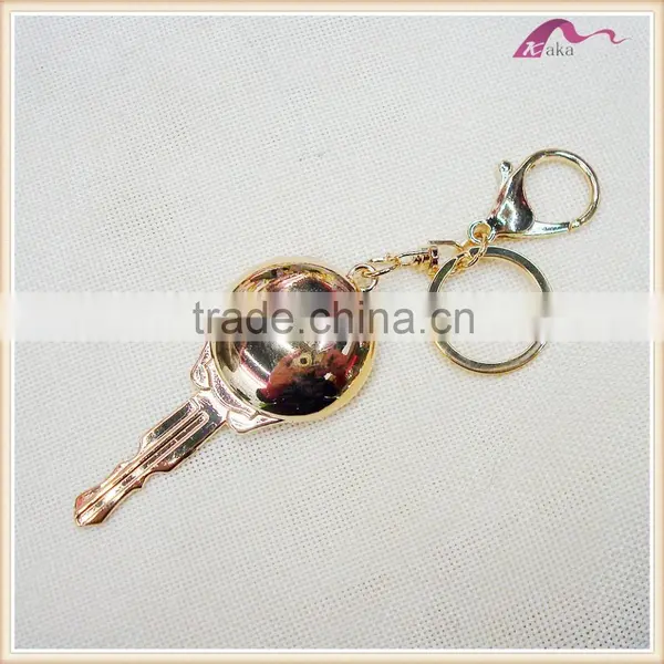 Luxury Gold Crystal Decorative Key Shaped Car Brand Keychain Ring photo-2