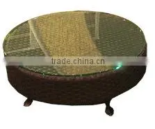 Synthetic Rattan Round Lounge Chair+table photo-2