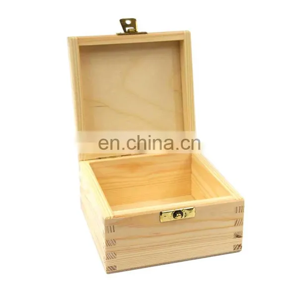 Wholesale Small Wooden Gift Jewelry Boxes With Lock Wood Sundries Storage Box Decoration photo-2