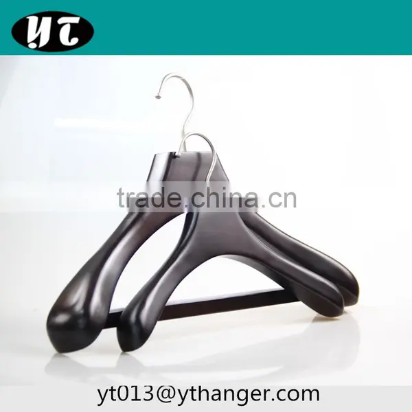 CY-651custom Garment Wooden Cloth Hanger Wooden Suit Hanger With Trousers Clips photo-6