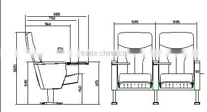 Cheap Theater Chair HJ6802-L photo-4