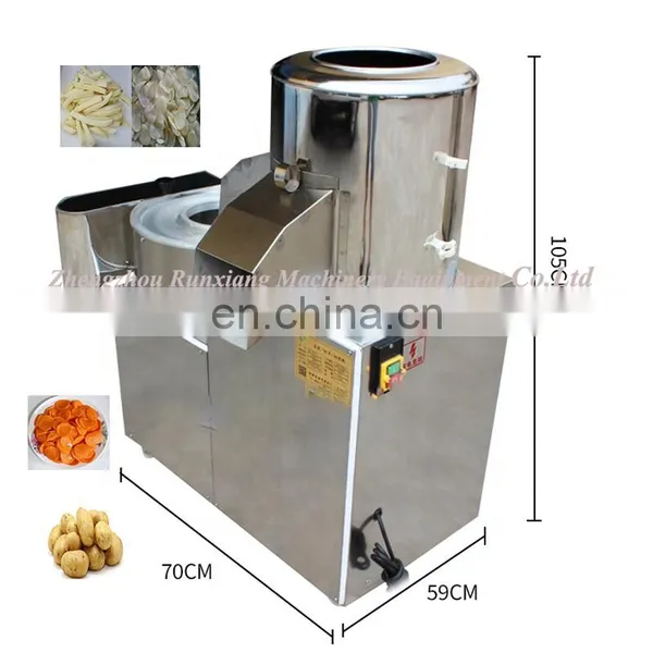 Automatic Industrial Sweet Potato Cassava Potatoes Washing Peeling and Cutting Slicing Machine photo-5