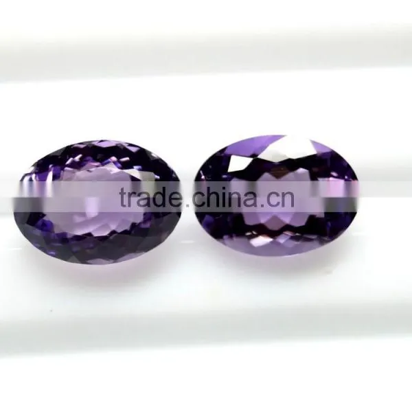 18x13mm Oval AAA Quality Natural Brazilian Amethyst 2 Pieces LOT Gems With Amazing Luster photo-2