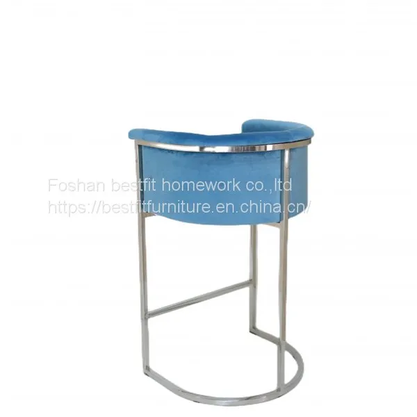 XC235 Bar Chair PU Comfortable Chair Stainless Steel High Stool Bar Stool photo-2