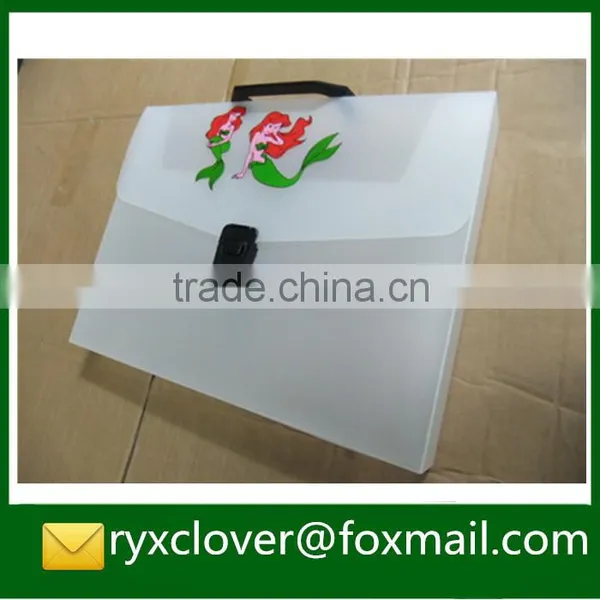 School & Office Stationery A4 Size PP Plastic Customized Color Document Box With Handle photo-4