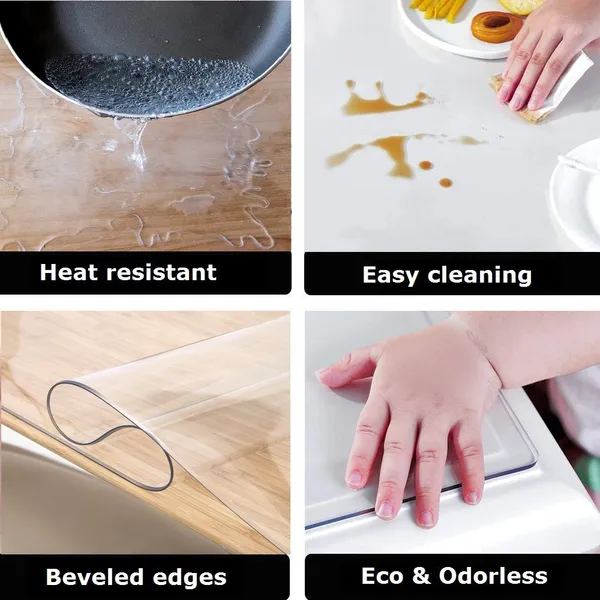 Fuxing Sofa Covers Nape de Table Cloth Pvc Transparent Table Protector photo-2