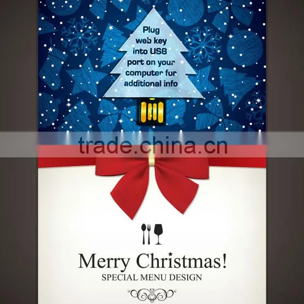 2014 New China Products for Sale Mordern Christmas Gift Paper Greeting USB Business Card photo-5
