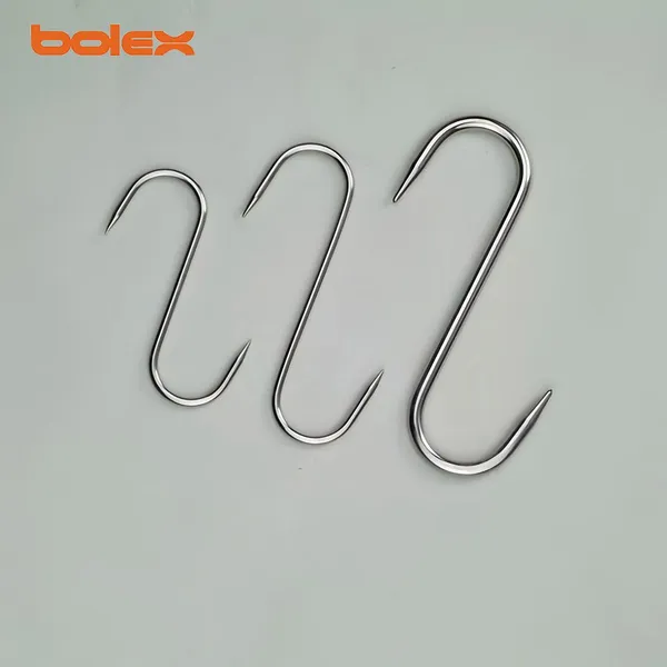 SS Meat Boning Hook Butcher BBQ Bacon Hanger China Factory of Node Hooks photo-3