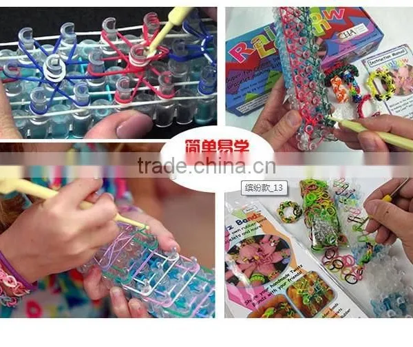 Popular Colorful Rainbow Bands Rubber Kids Kit Bands 200/300/600pcs Factory OEM Cheap Price photo-4