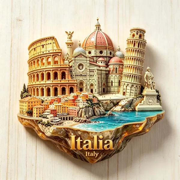 3D Resin Fridge Magnet Custom Logo Travel Souvenir Refrigerator Sticker Home Ornament photo-2