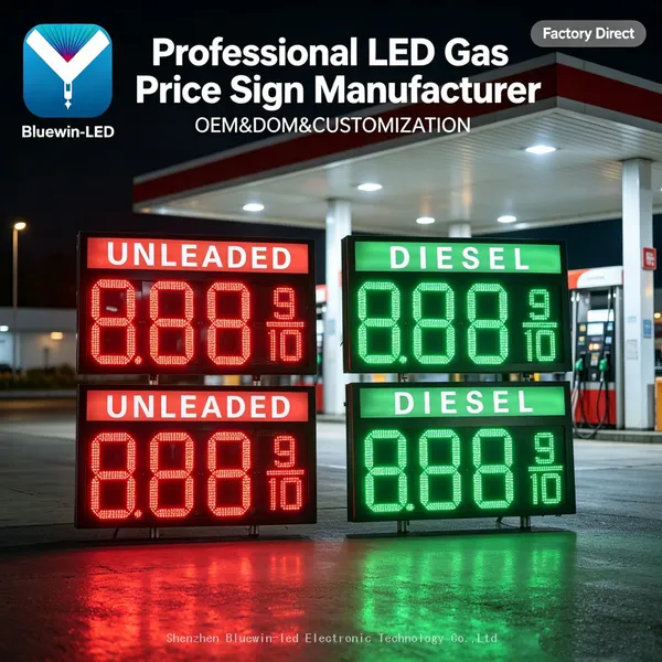 Petrol Gas Station Waterproof Digital Segment Price Message Display Board Digital Signage and Displays Led Oil Price Sign Screen