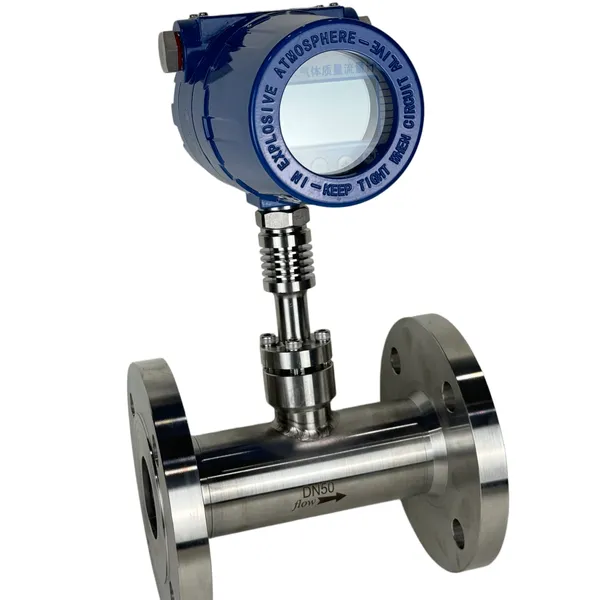 4-20mA RS485 Thermal Gas Mass Flowmeter OEM Direct Mass Flow Measurement No Temperature or Pressure Compensation