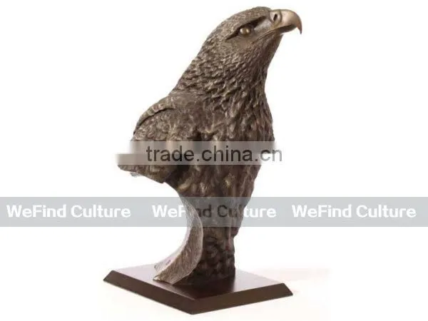 Metal Casting Bronze Sculpture Eagle Animal Statue photo-2