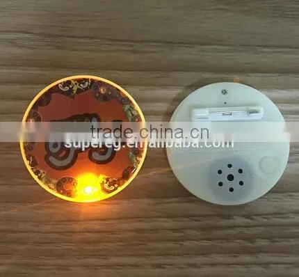 Personalized High Quality Plastic Flashing LED Pin Badge Blinking Music Instrument Brooches Supplier's Choice